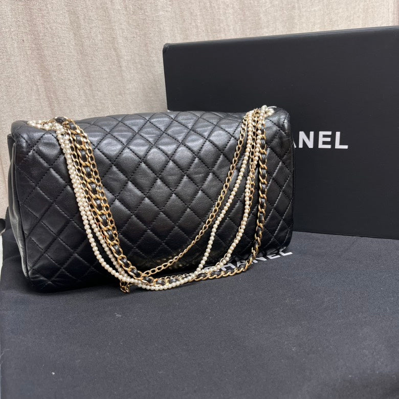 Top Quality Chanel Classic Black Quilted Leather Shoulder Bag