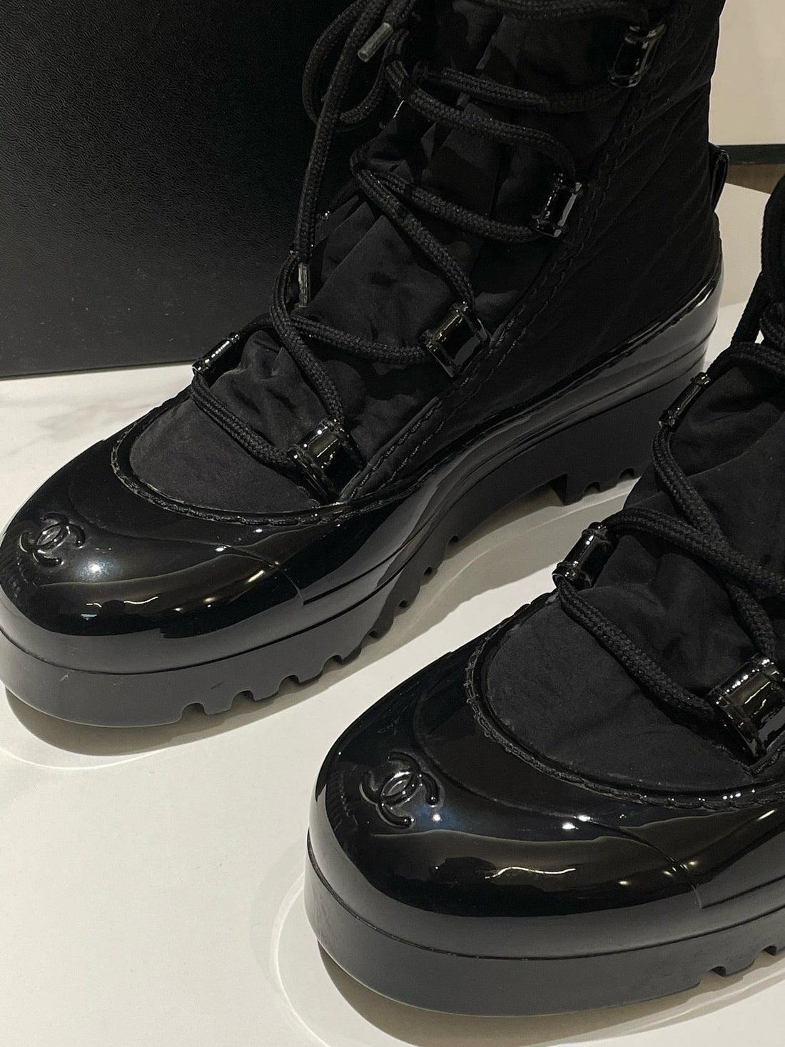Top Quality Chanel Puffer Boots Black Snow Boot