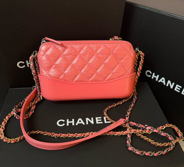 Top Quality Chanel Mini Gabrielle Calfskin Pink Crossbody Bag