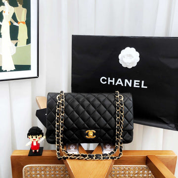 Top Quality Chanel CF Black Quilted Leather Shoulder Bag