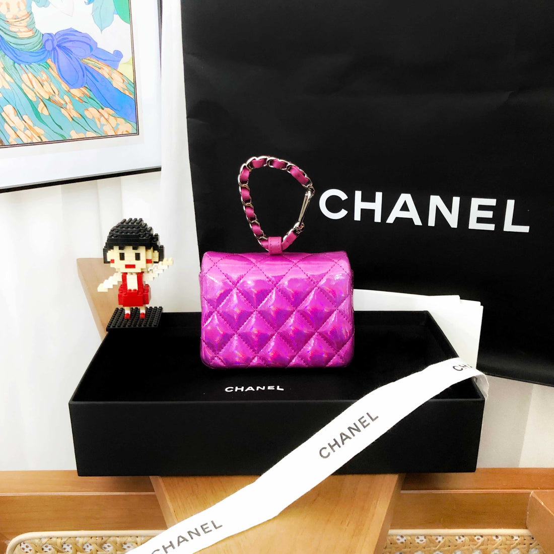 Top Quality Chanel Wallet 24C in Pink Quilted Leather