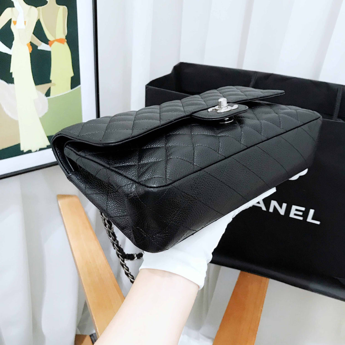 Top Quality Chanel Classic Flap Medium Black Shoulder Bag