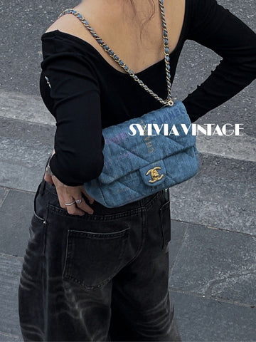 Top Quality Chanel Denim Doodle CF Shoulder Bag - Blue - Shoulder Bag
