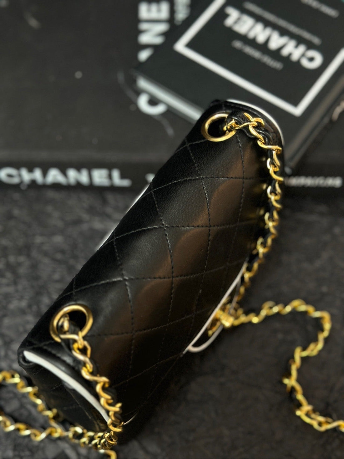 Top Quality Chanel  Classic Flap Mini Bag Black Leather Shoulder Bag