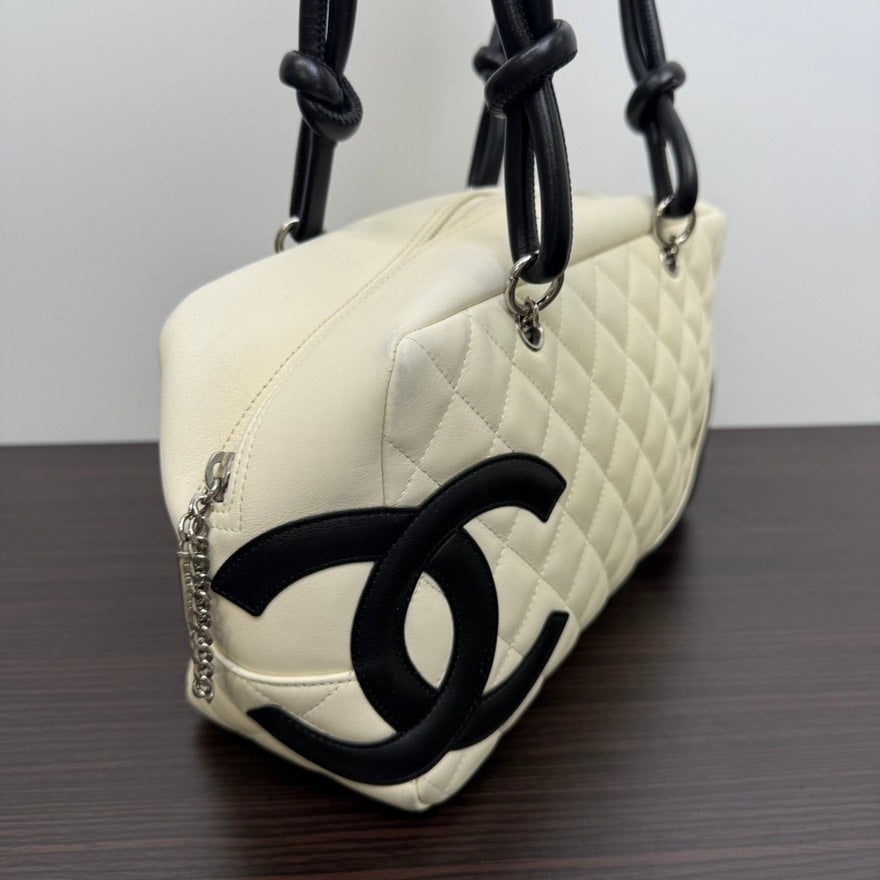 Top Quality Chanel Cambon Calfskin Shoulder Bag Ivory Shoulder Bag LB109220