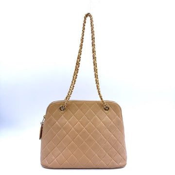 Top Quality Chanel Caviar Leather Chain Shoulder Bag Beige LB109192