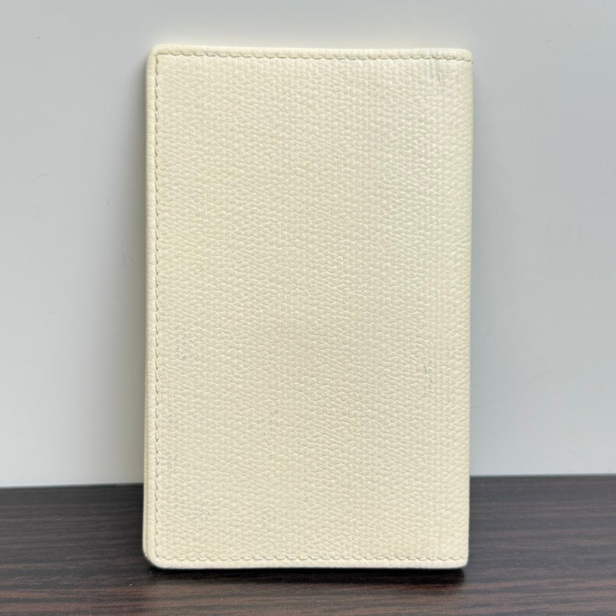 Top Quality Chanel Calfskin Card Case M108 White Leather Wallet