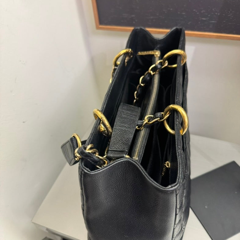 Top Quality Chanel GST Black Caviar Tote Bag