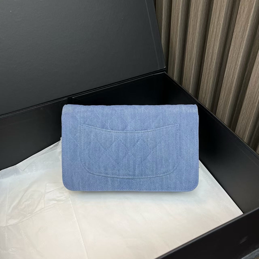 Chanel Denim Quilted Blue Crossbody Bag 2016