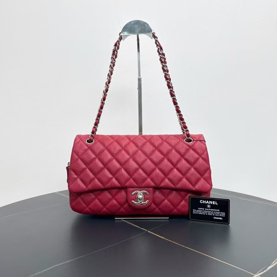 Chanel Classic Flap Burgundy Shoulder Bag