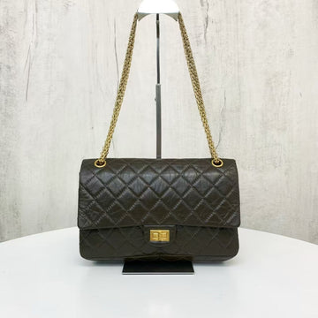 Chanel 2.55 Quilted Leather Shoulder Bag in Black - 2017-2018