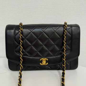 Chanel  Lambskin Diana Chain Crossbody Bag Black FM0028