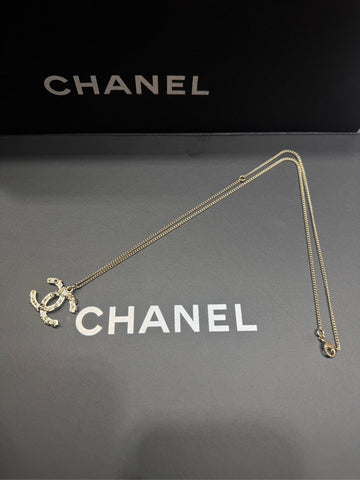 Chanel CC Necklace 12P Gold Pendant