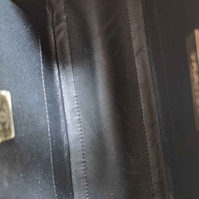 Chanel Quilted Black Leather Top Handle Bag 12255627