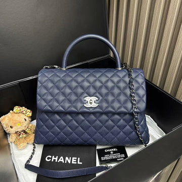 Chanel Coco Handle Large Navy Top Handle Bag