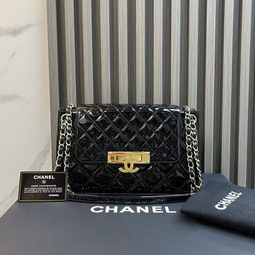 Chanel Classic Flap Black  Leather Shoulder Bag 2014-2015