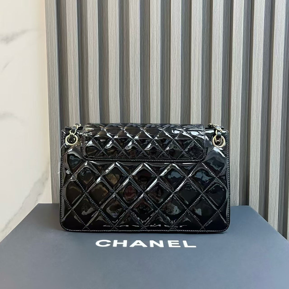 Chanel Classic Flap Black  Leather Shoulder Bag 2014-2015