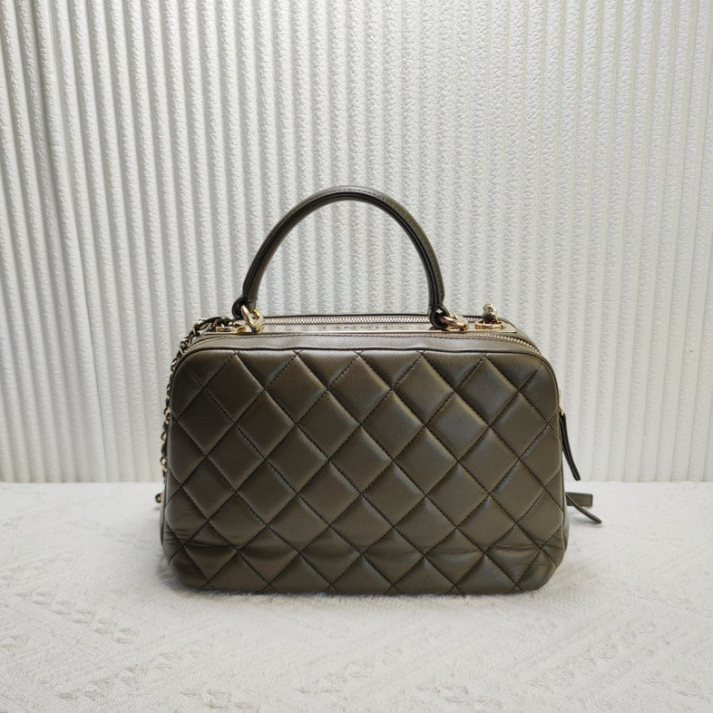 Chanel Quilted Black Top Handle Bag 12082344