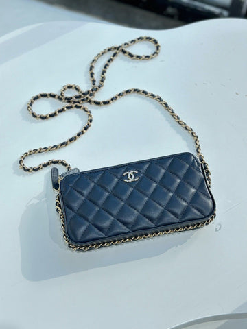 Chanel WOC Black Quilted Leather Crossbody Bag