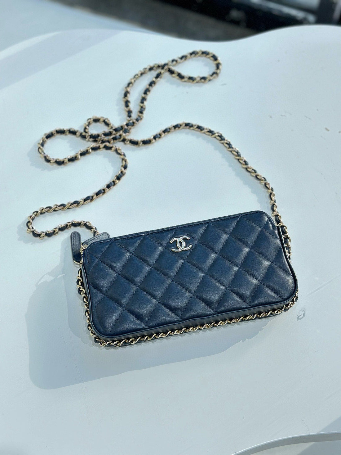 Chanel WOC Black Quilted Leather Crossbody Bag
