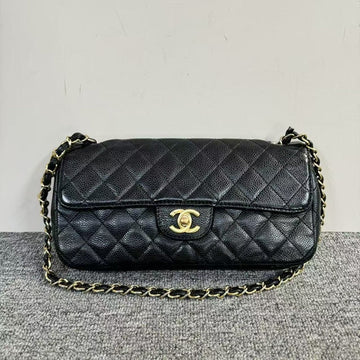 Chanel Classic Quilted Black Leather Shoulder Bag