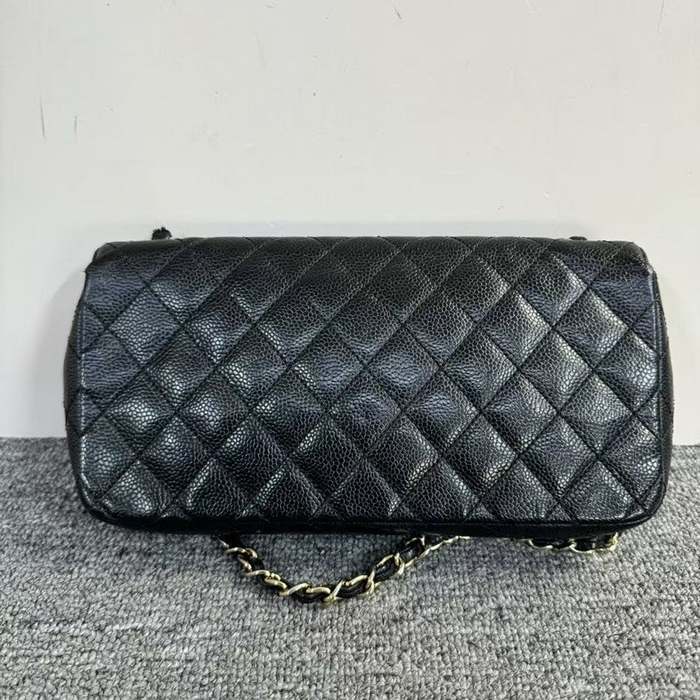 Chanel Classic Quilted Black Leather Shoulder Bag