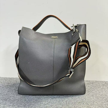 Fendi  Bucket Bag Gray Leather Medium