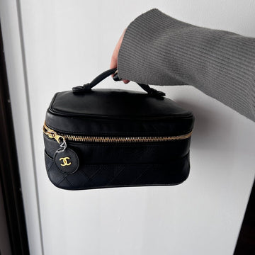 Chanel  Black Leather Clutch Bag AF641