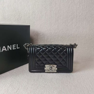 Chanel Leboy Bag 4123112 Black Quilted Leather Shoulder Bag