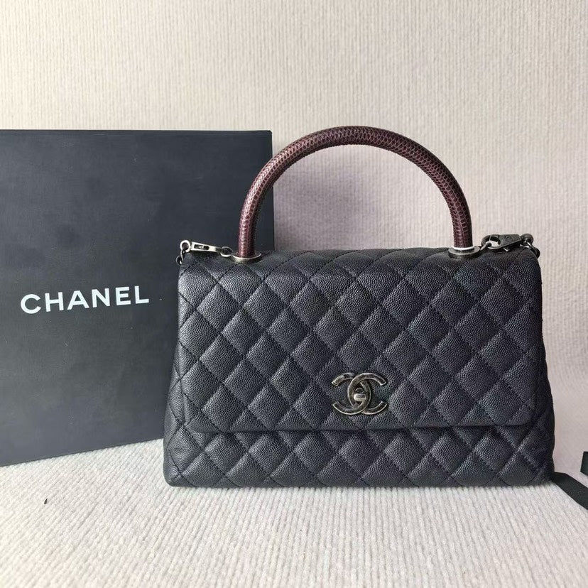 Chanel Coco Handle Black Top Handle Bag