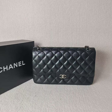 Chanel Classic Flap CF Bag Black Leather Shoulder Bag