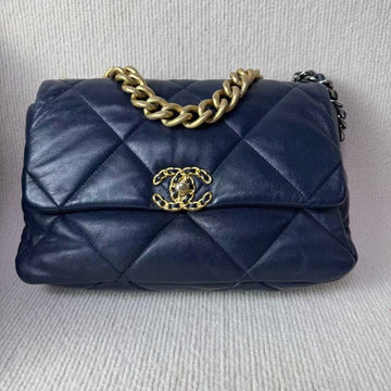 Chanel 19 Bag Navy Leather Shoulder Bag 5011102