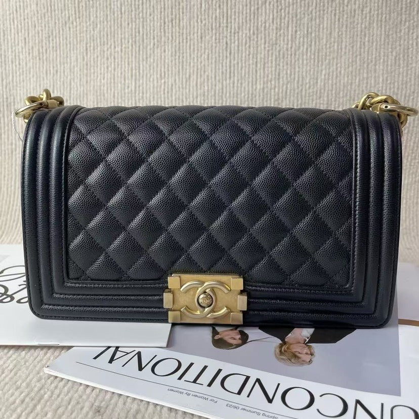 Chanel Leboy Bag Black Quilted Crossbody