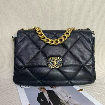 Chanel 19 Bag Black Leather Shoulder Bag