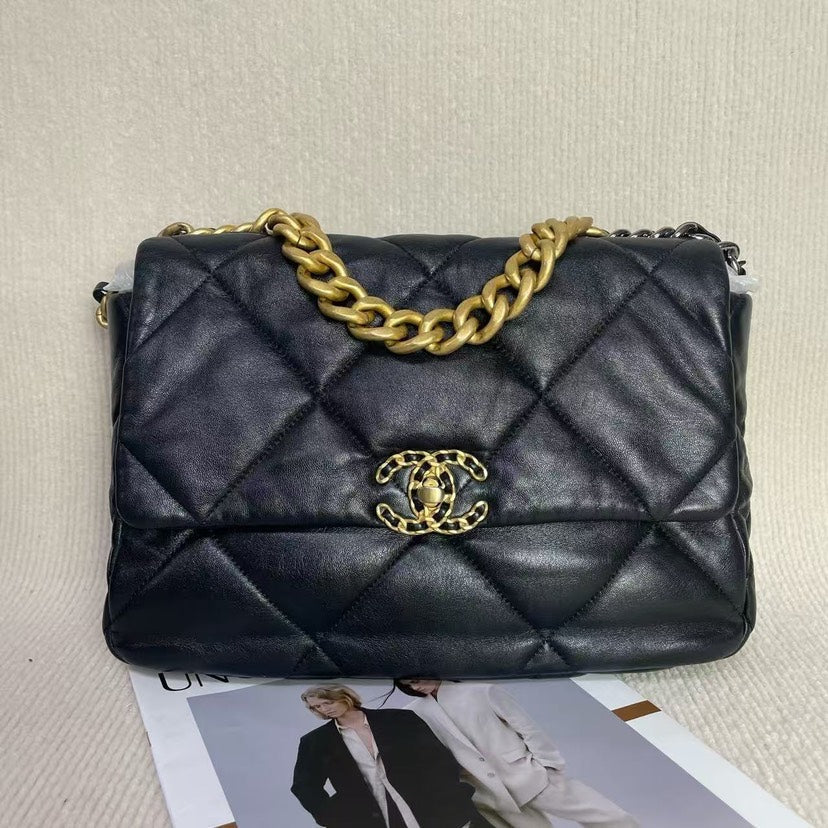 Chanel 19 Bag Black Leather Shoulder Bag