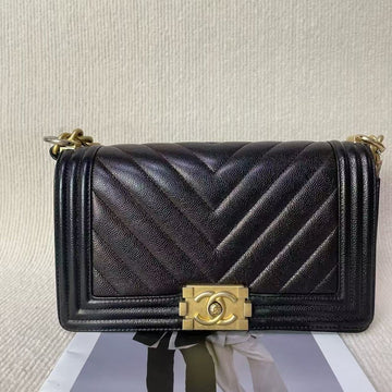 Chanel Le Boy Bag 5020302 Black Leather Shoulder Bag