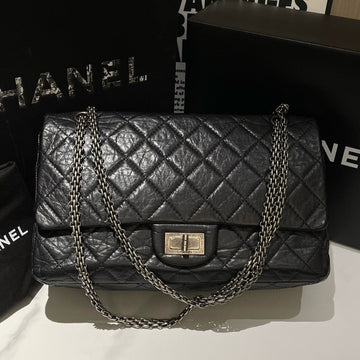 Chanel 2.55 Flap Bag Large Black Shoulder Bag