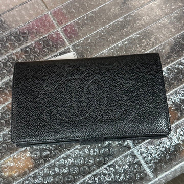 Chanel Classic Black Leather Wallet -  Designer Handbag