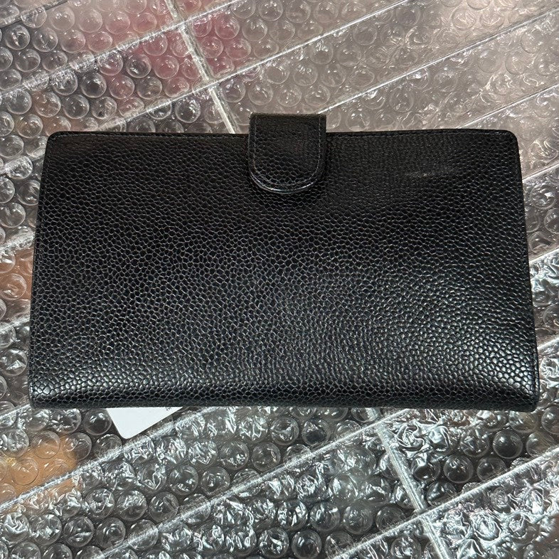 Chanel Classic Black Leather Wallet -  Designer Handbag