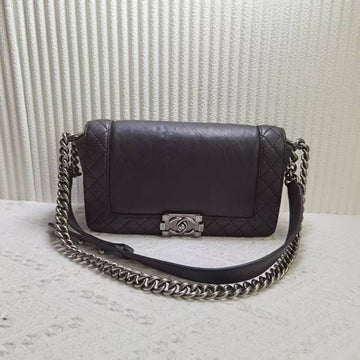 CHANEL Boy Bag Black Leather Shoulder Bag