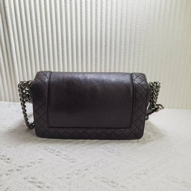 CHANEL Boy Bag Black Leather Shoulder Bag