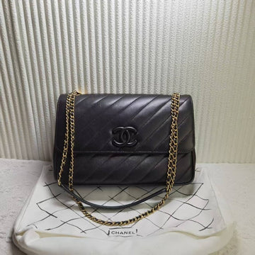 Chanel Classic Flap Bag Black Leather Shoulder Bag
