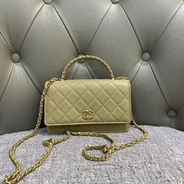 Chanel Quilted Beige Shoulder Bag