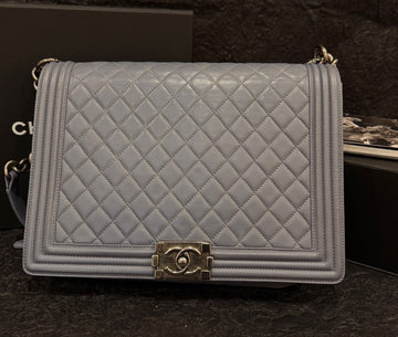 Chanel Le Boy XXL Haze Blue Lambskin Shoulder Bag