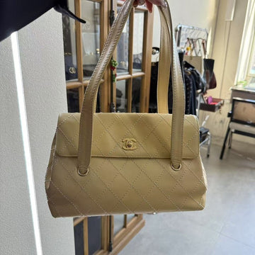 Chanel Classic Beige Quilted Shoulder Bag