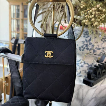 Chanel Quilted Black Clutch Bag -  Designer Handbag