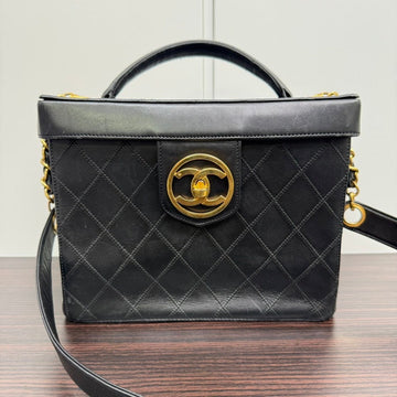 Chanel Lambskin Black 2way Van Case NG6091 - Shoulder/Top Handle Bag
