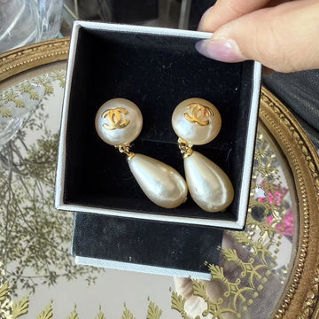 Chanel  Ivory Drop Earrings