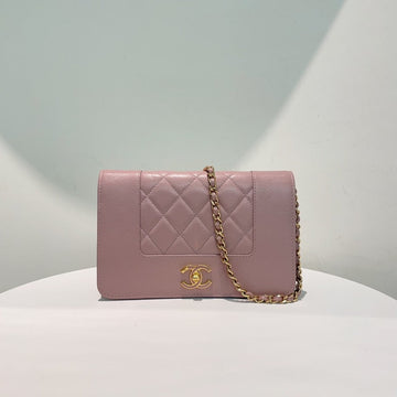 Chanel WOC Bag Pink Leather Crossbody