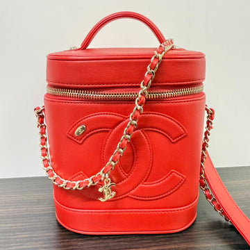 Chanel Lambskin Van 2way Bag Series 27 Red Crossbody Bag